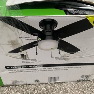44-inch black ceiling fan - brand new, never used